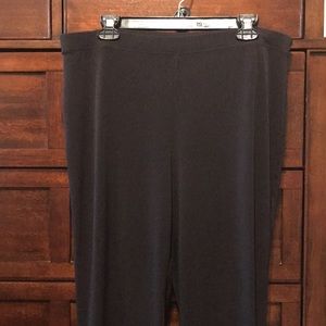 Jaclyn Smith Collection Black Stretch Pull-On Pants Womens L Polyester Spandex